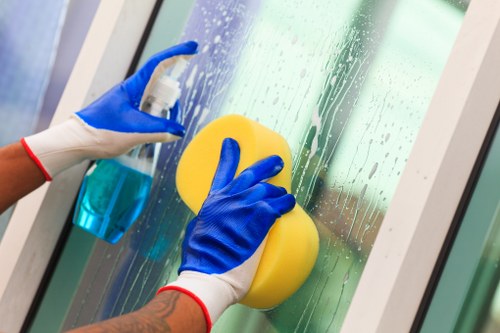 Cleaning professional reviewing safety measures in a Bayswater property