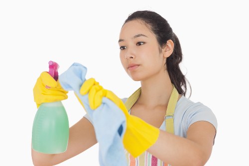 Cleaner restoring a carpet in Bayswater commercial property